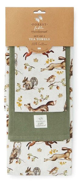 Bawełniane ścierki zestaw 3 szt. 45x65 cm Forest Fable – Cooksmart ®