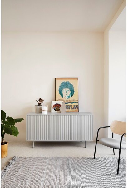 Szara niska komoda 159x80 cm Sierra – Teulat