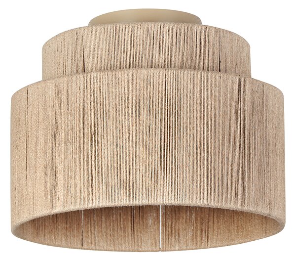Lampa sufitowa Japandi brązowa z liną - Smille