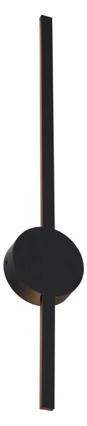 Nowoczesny kinkiet czarny 60 cm z LED - Clockwise