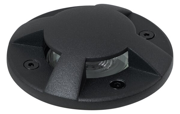 Nowoczesny reflektor gruntowy czarny GU10 50mm efekt 4-punktowy IP65 - Cellar