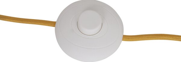 Retro Lampa Podłogowa Musztardowożółta z Matowym Szkłem - Fedde