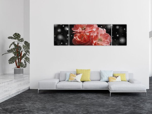 Obraz różowego kwiatu (170x50 cm)