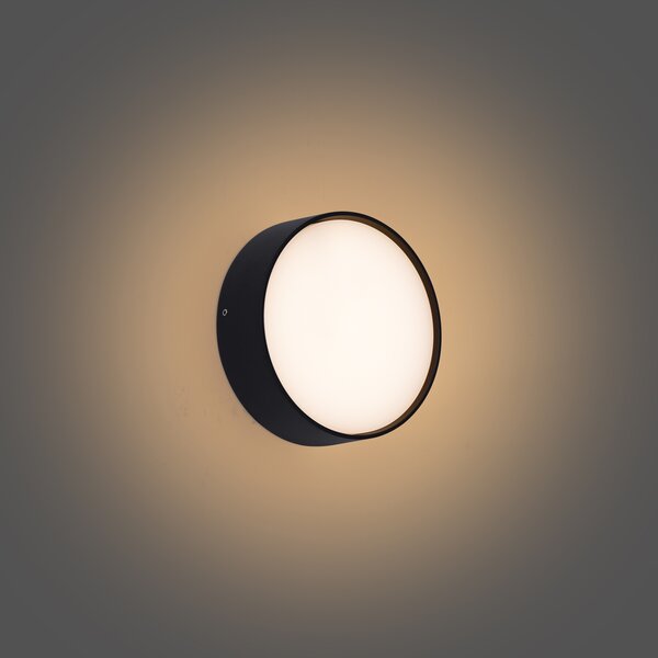 Nowoczesna lampa ścienna zewnętrzna czarna z LED IP65 - Dop