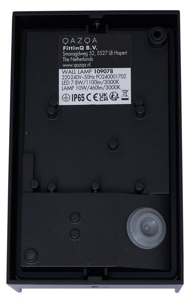 Nowoczesna lampa ścienna zewnętrzna czarna z LED IP65 - Packet