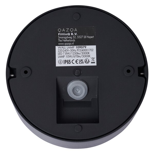 Nowoczesna lampa ścienna zewnętrzna czarna z LED IP65 - Dop
