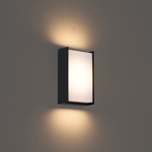 Nowoczesna lampa ścienna zewnętrzna czarna z LED IP65 - Packet