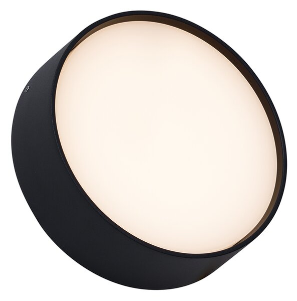 Nowoczesna lampa ścienna zewnętrzna czarna z LED IP65 - Dop