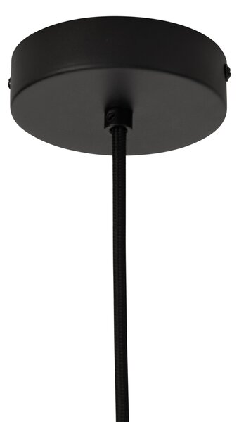 Boho lampa wisząca czarna z bambusem - Lily