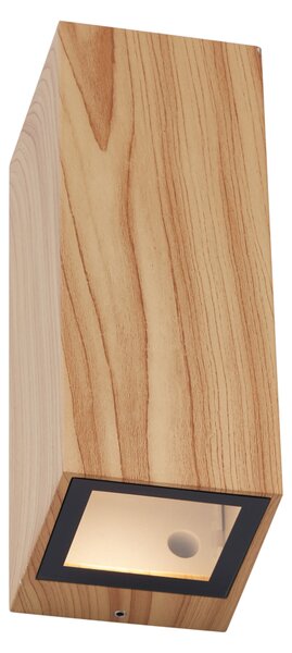Skandynawski kinkiet drewniany 2-punktowy GU10 70mm IP54 - Baleno