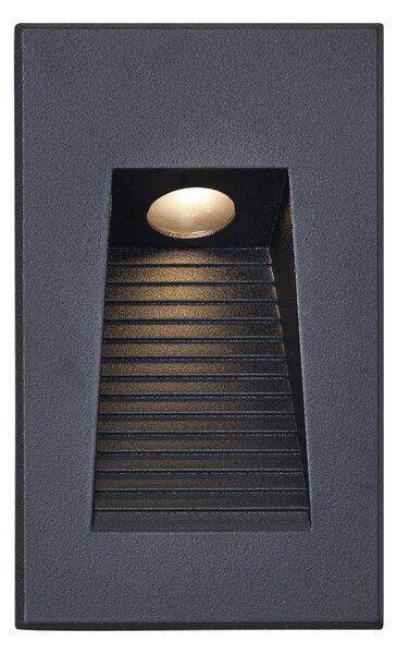 Nowoczesna Wpuszczana Lampa Ścienna Czarna 7cm z LED IP65 - Trem