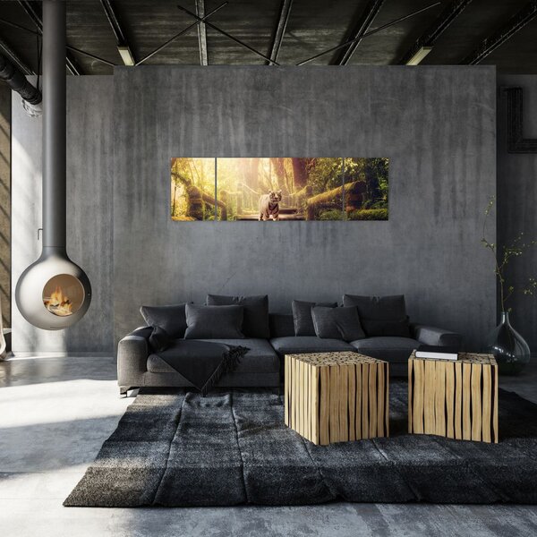Obraz tygrysa w dżungli (170x50 cm)