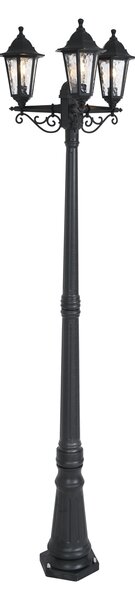 Klasyczny słupek zewnętrzny czarny 217 cm IP44 - New Haven Hammered