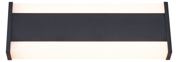 Nowoczesny kinkiet czarny 30 cm z LED CCT IP54 - Vanya