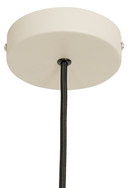 Lampa wisząca Japandi beżowa z materiałowym abażurem 50 cm - Plu