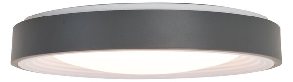 Nowoczesna lampa sufitowa szara z białym wykończeniem 38 cm z LED z funkcją ściemniania RGB - Kanton