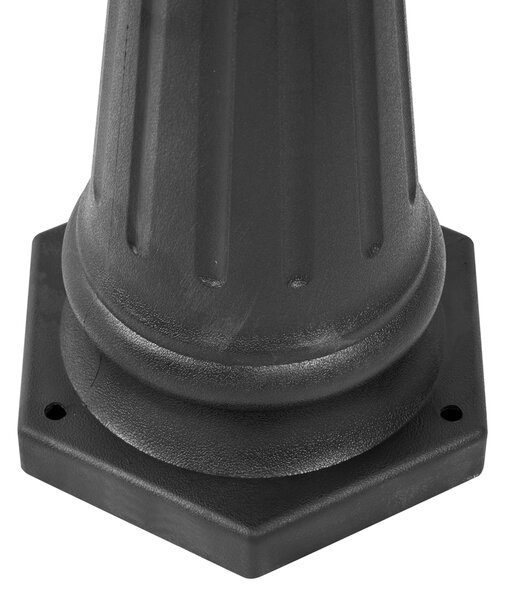 Klasyczny słupek zewnętrzny czarny 217 cm IP44 - New Haven Hammered