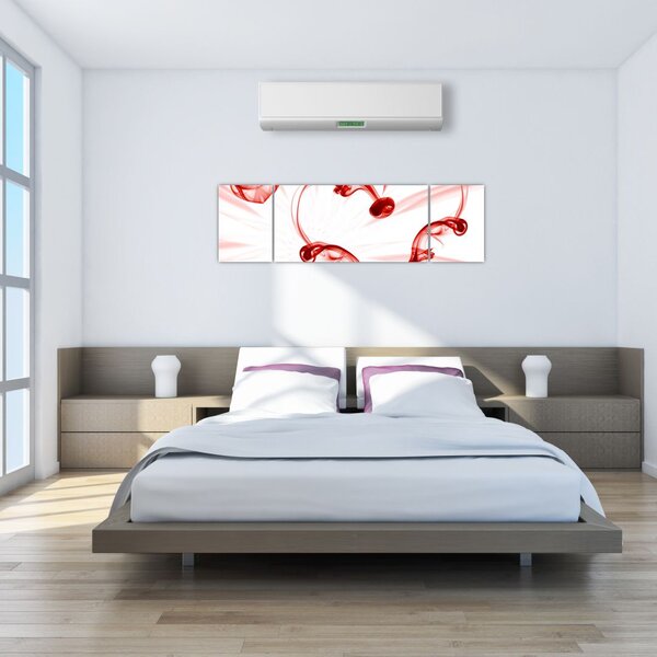 Obraz serce z dymu (170x50 cm)