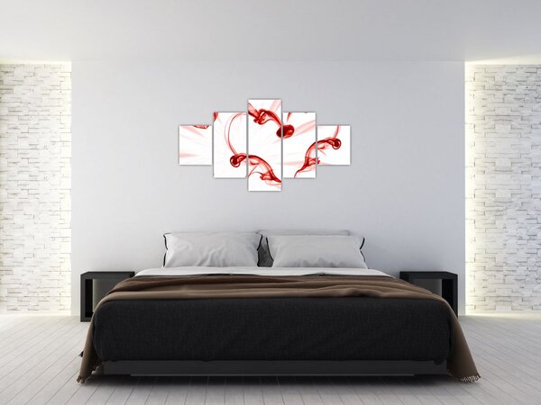 Obraz serce z dymu (125x70 cm)