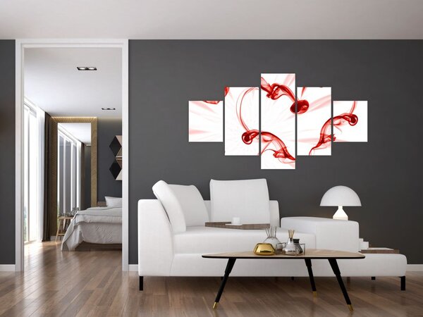 Obraz serce z dymu (125x70 cm)