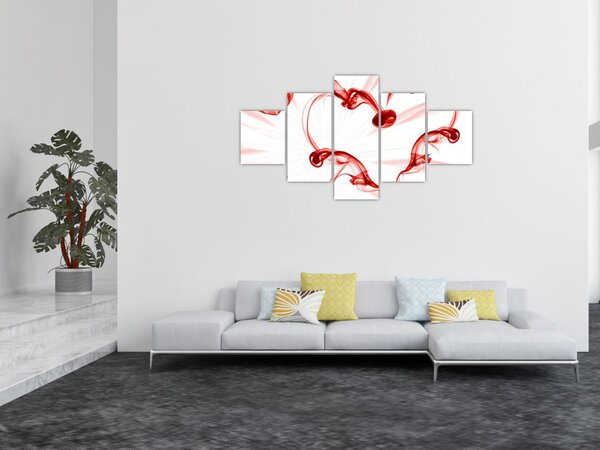 Obraz serce z dymu (125x70 cm)
