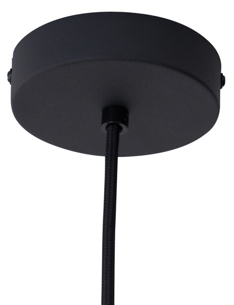 Designerska lampa wisząca czarna z matowym szkłem 5-punktowa - Vertical