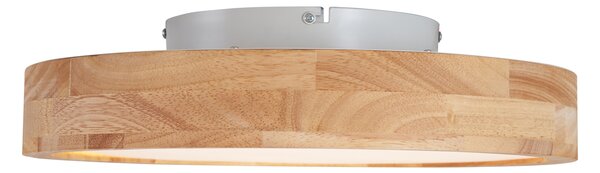 Skandynawska lampa sufitowa drewniana 40 cm z LED z możliwością ściemniania - Pecker