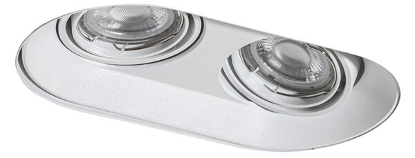 Okrągły podtynkowy reflektor biały GU10 50 mm 2-punktowy - Hubs