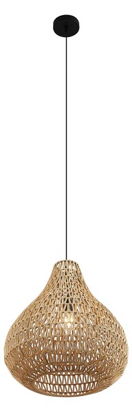 Skandynawska lampa wisząca brązowa 45 cm - Lina Natural
