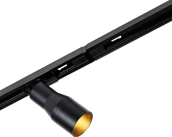 Nowoczesny system szynowy z 5 reflektorami czarny 1-fazowy - Iconic Kohua