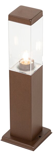 Nowoczesna lampa ogrodowa stojąca brązowa rdza 45 cm - Malios