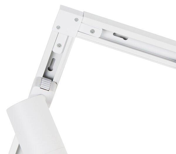 Nowoczesny 1-fazowy system oświetlenia szynowego z 15 reflektorami biały - Iconic Jeana