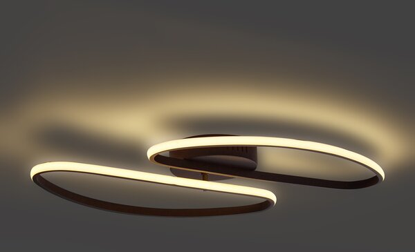 Designerska lampa sufitowa matowa czarna 65 cm 3-stopniowa ściemnialna 2-punktowa - Pepe
