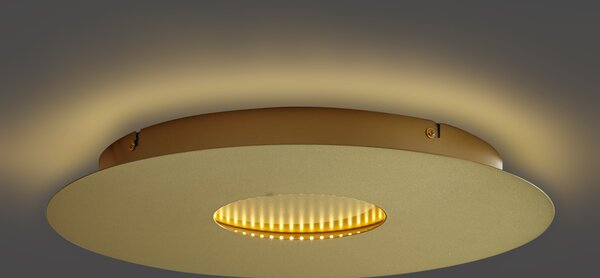 Nowoczesna lampa sufitowa złota 40 cm z LED z 3-stopniową regulacją ściemniania - Morning