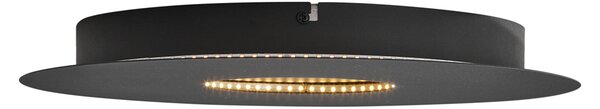 Nowoczesna lampa sufitowa czarna 40 cm z wbudowaną diodą LED z 3-stopniową regulacją ściemniania - Morning