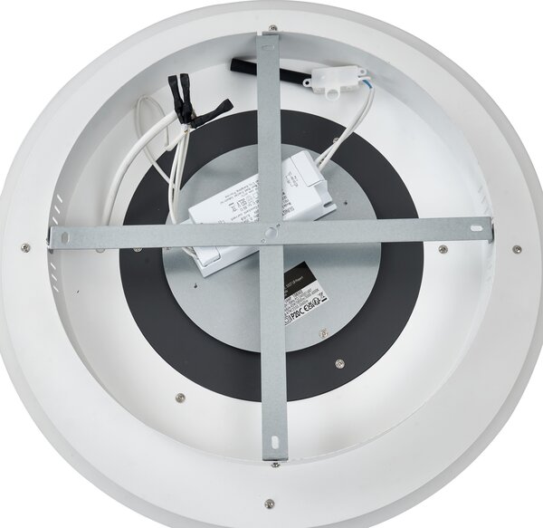 Designerska lampa sufitowa biała z ciemnoszarymi okrągłymi elementami z LED z możliwością ściemniania - Taylor