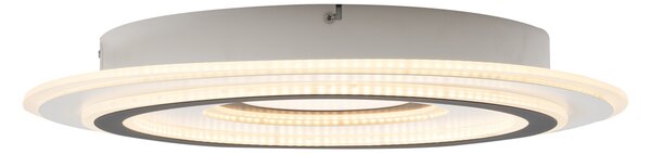 Designerska lampa sufitowa biała z ciemnoszarymi okrągłymi elementami z LED z możliwością ściemniania - Taylor