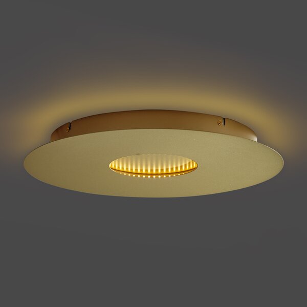 Nowoczesna lampa sufitowa złota 40 cm z LED z 3-stopniową regulacją ściemniania - Morning