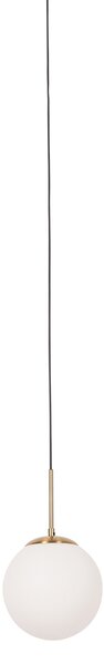 Lampa wisząca w stylu Art Deco złota z opalowym szkłem z adapterem szynowym białym 1-fazowym - Slimline Flore