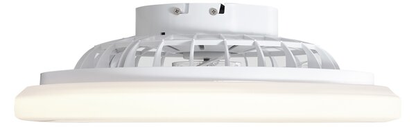 Wentylator sufitowy biały 48,5 cm ze ściemnialnym oświetleniem LED RGB i pilotem - Clemo