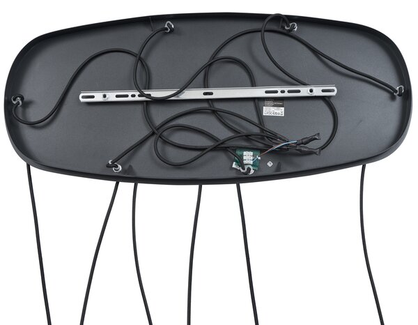 Nowoczesna lampa wisząca czarna 6-punktowa - Biles