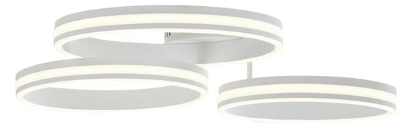 Lampa sufitowa biała z LED z 3-stopniową regulacją ściemniania 3-punktowa - Navara