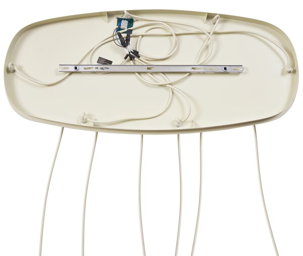 Skandynawska lampa wisząca kremowa 6-punktowa - Biles
