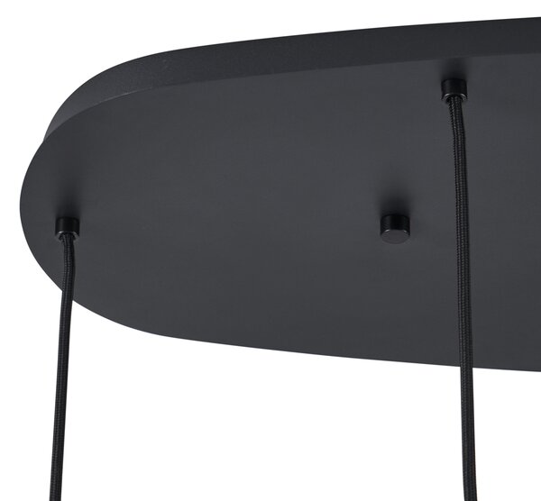 Nowoczesna lampa wisząca czarna 6-punktowa - Biles