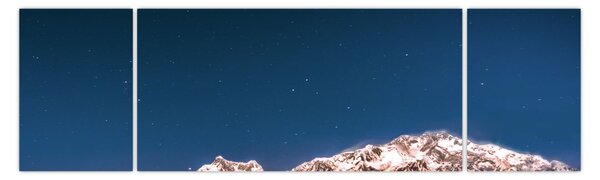 Obraz gór i nocnego nieba (170x50 cm)