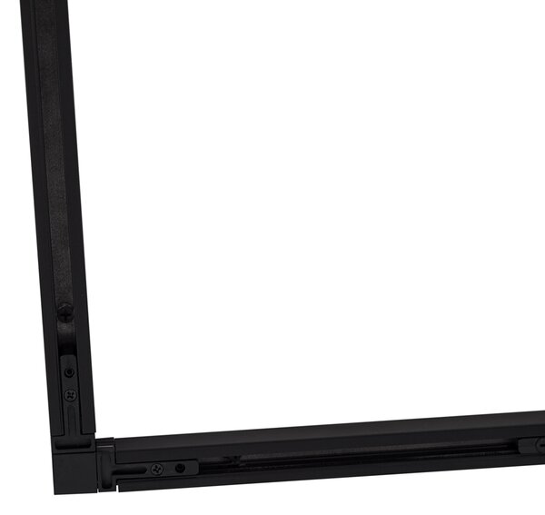 Nowoczesny system oświetlenia szynowego Slimline Uzzy z 6 czarnymi reflektorami jednofazowymi