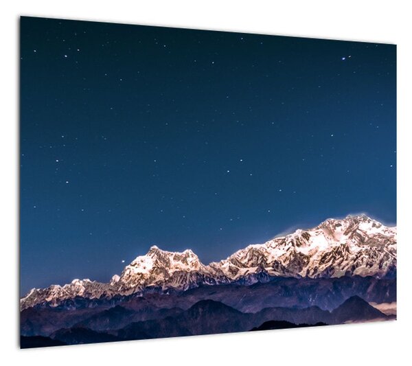 Obraz gór i nocnego nieba (70x50 cm)
