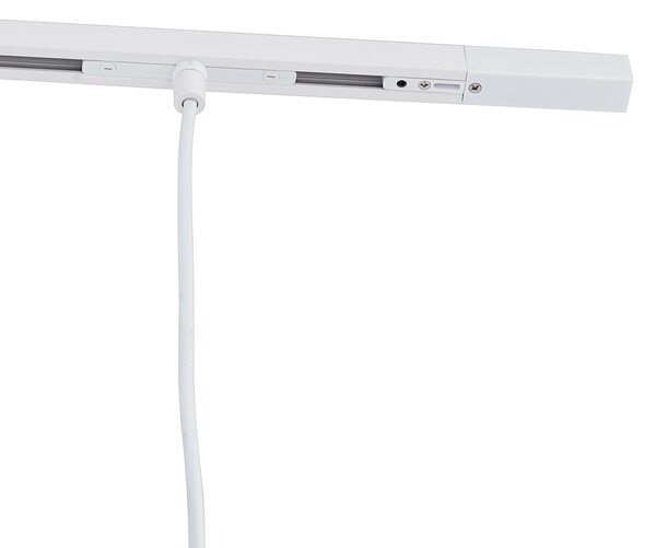 Nowoczesny system oświetlenia szynowego Slimline Keno z 6 białymi lampami wiszącymi 1-fazowymi