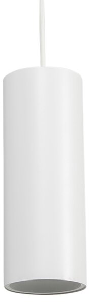 Designerska lampa wisząca biała z adapterem szynowym 3-fazowym - 3-Phase Tubo