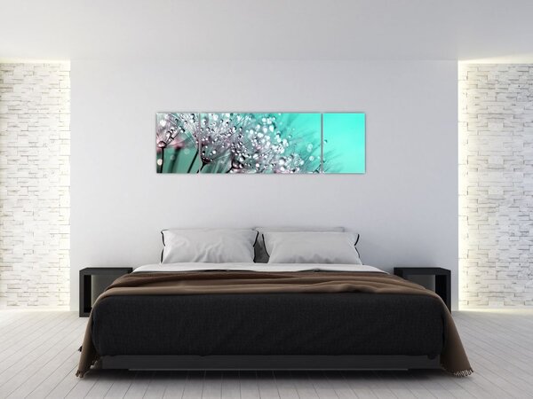 Obraz - zroszona roślina (170x50 cm)
